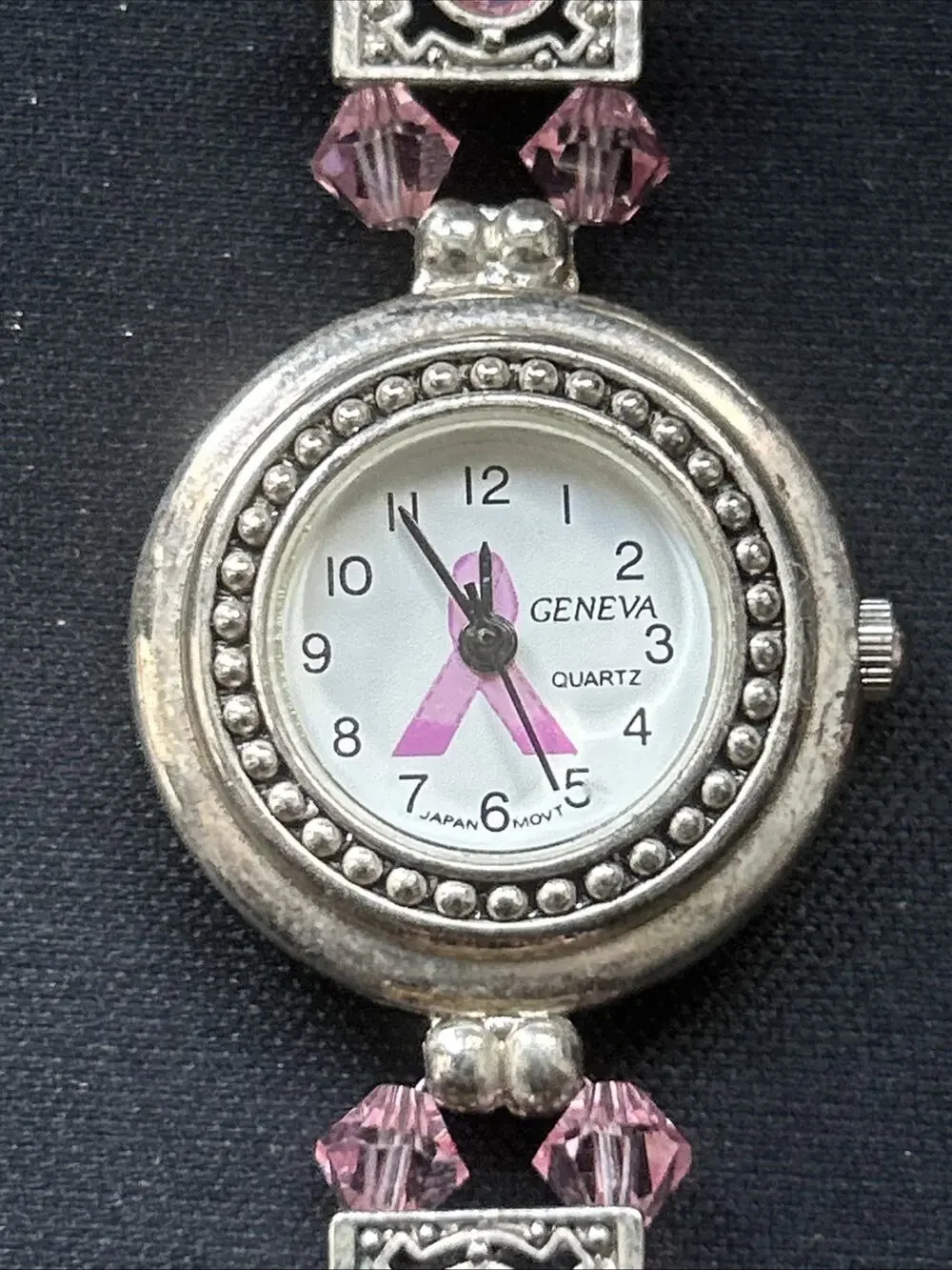 Geneva Pink Ribbon Dial Women’s Quartz Watch